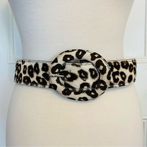 Claudia Roldani Animal Print Leather Belt